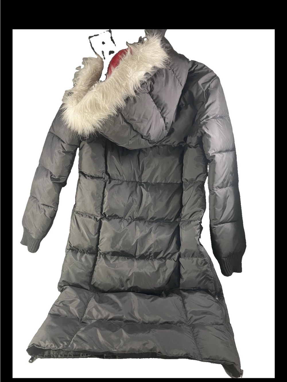 Tommy Jeans Extra Long Length Puffer Winter Jacket Women Black Size Medium - Picture 2 of 8